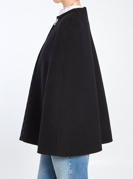 Gucci Horsebit-Embellished Wool And Silk-Blend Cape