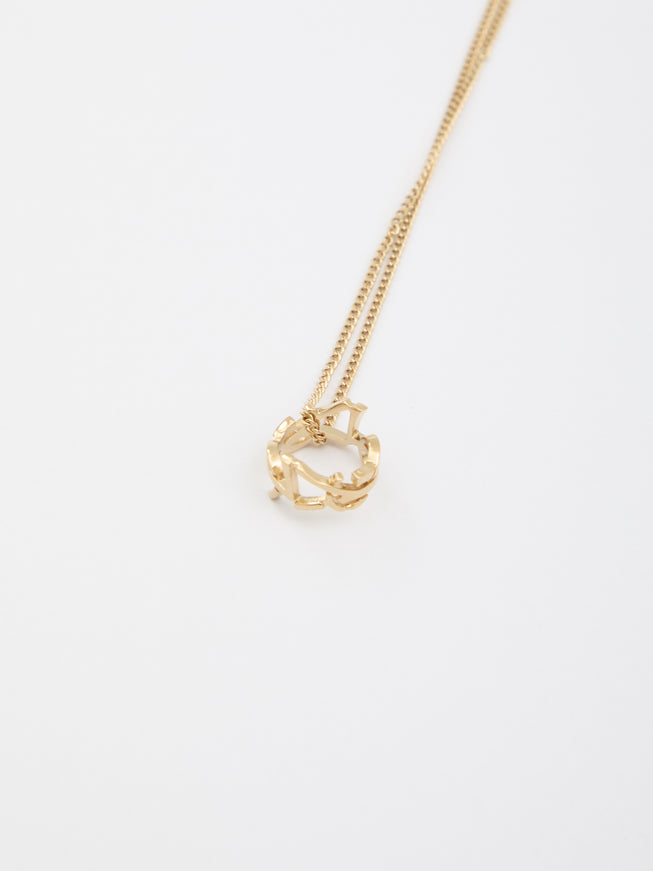 Saint Laurent Cassandre Chain Necklace In Gold