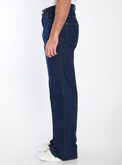 Gucci Men's Baggy Jeans In Dark Blue