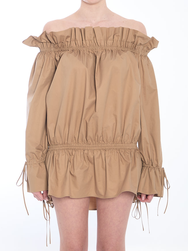 Saint Laurent Ruched Mini Dress