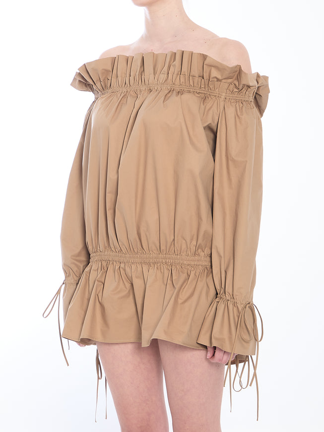 Saint Laurent Ruched Mini Dress