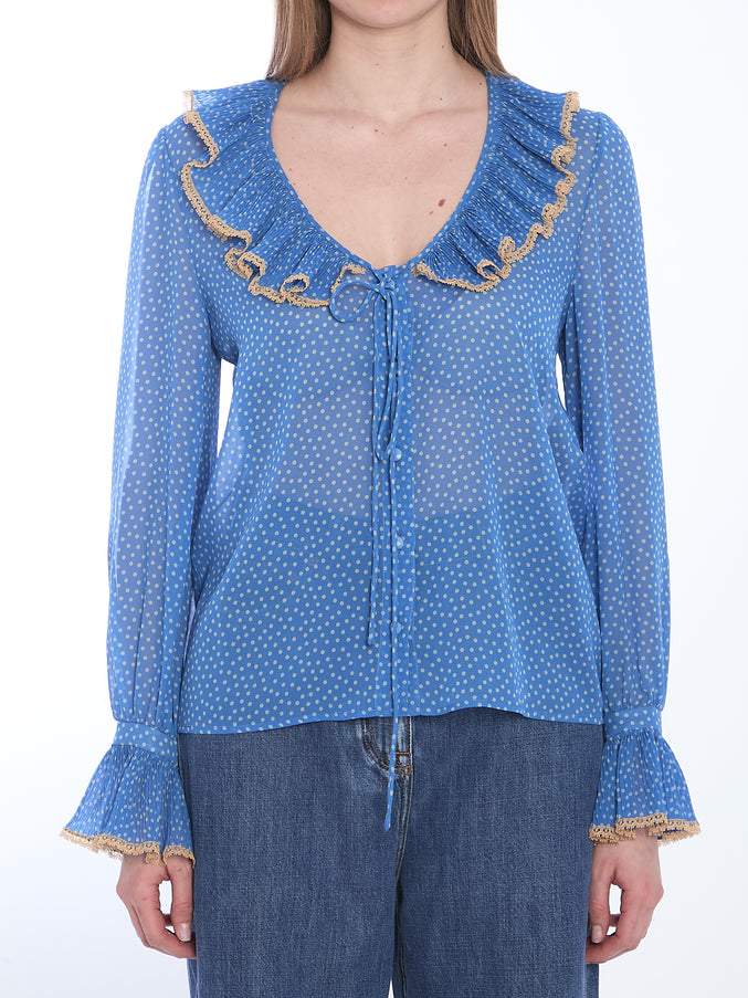 Valentino Garavani Blouse With Polka Dots