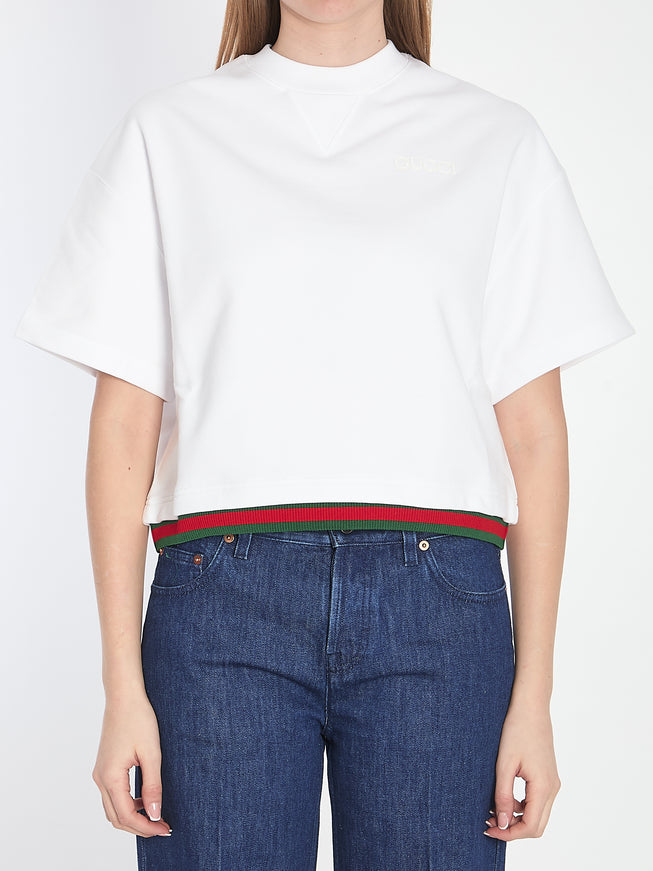 Gucci Web Cropped T-shirt