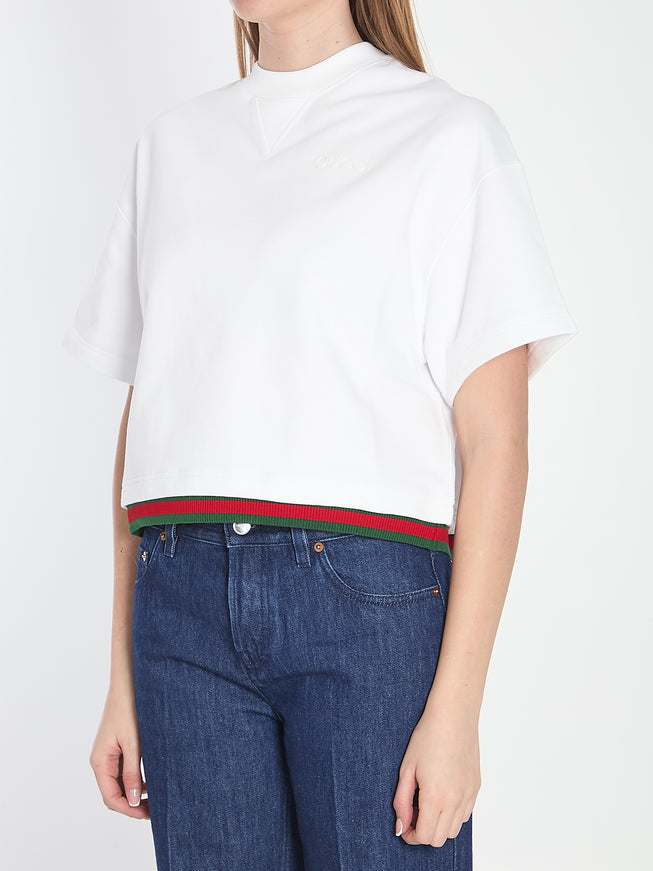 Gucci Web Cropped T-shirt