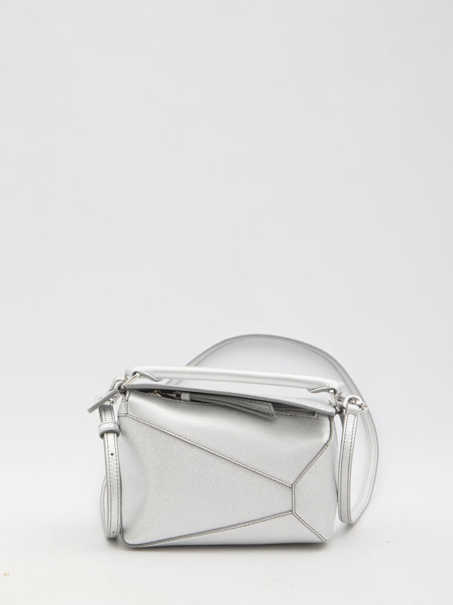 Loewe Mini Puzzle Bag In SIlver