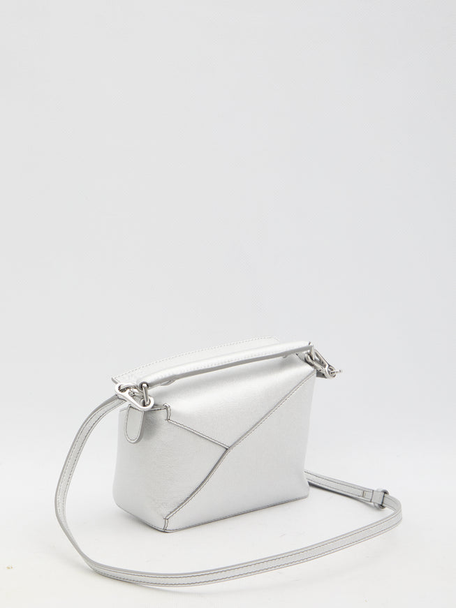 Loewe Mini Puzzle Bag In SIlver