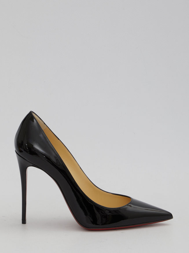 Christian Louboutin Kate 100 Pumps In Black Patent Leather – Ellie