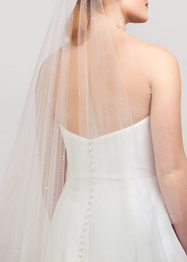 Nadene Scattered Pearl Waltz Veil
