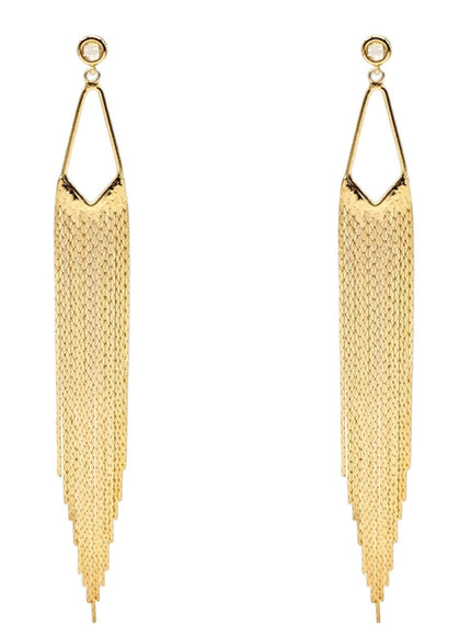 Nikki Metal Fringe Earrings