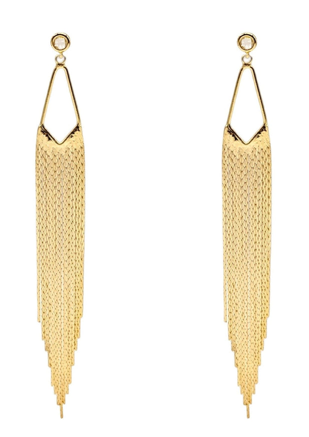 Nikki Metal Fringe Earrings