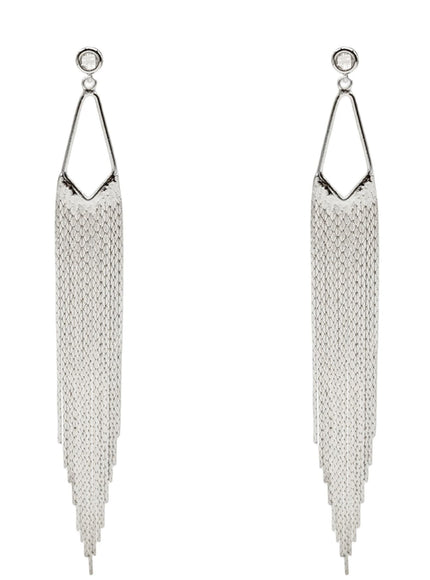 Nikki Metal Fringe Earrings