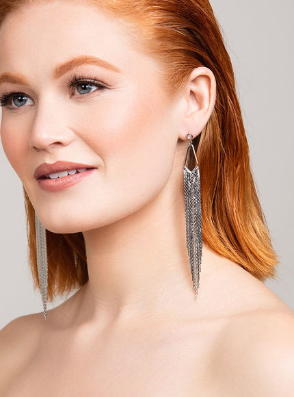 Nikki Metal Fringe Earrings