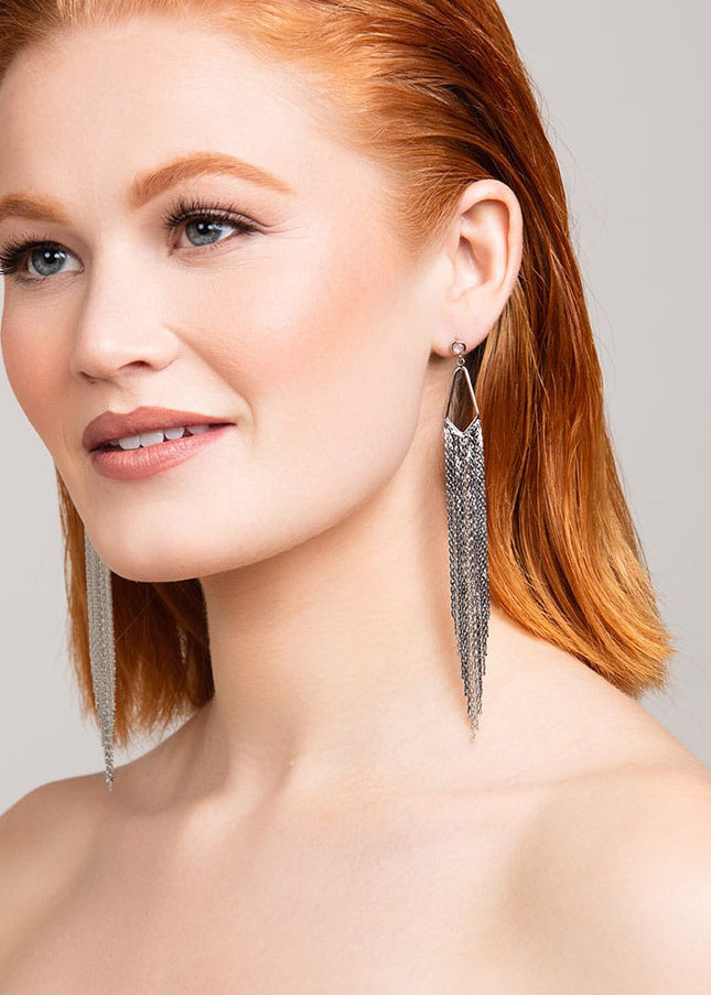 Nikki Metal Fringe Earrings