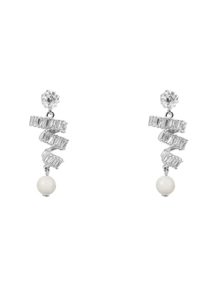 Nikola Crystal and Pearl Earrings