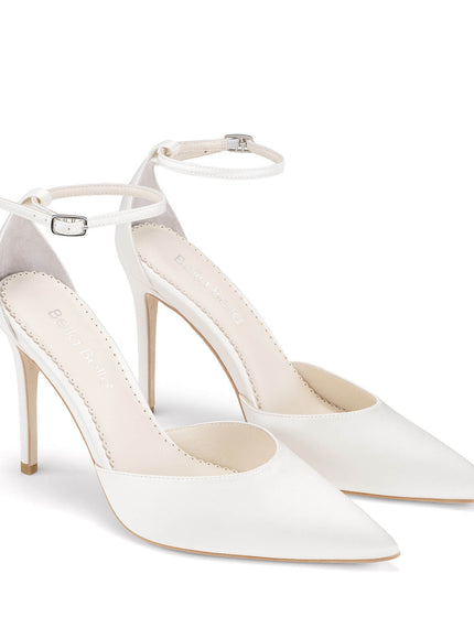 Bella Belle Nova Ivory Silk Ankle Strap Heels