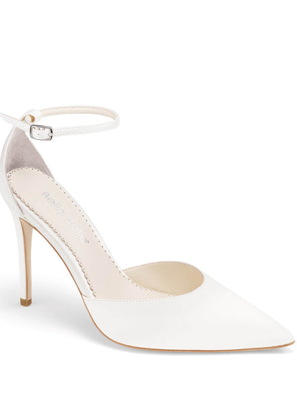 Bella Belle Nova Ivory Silk Ankle Strap Heels