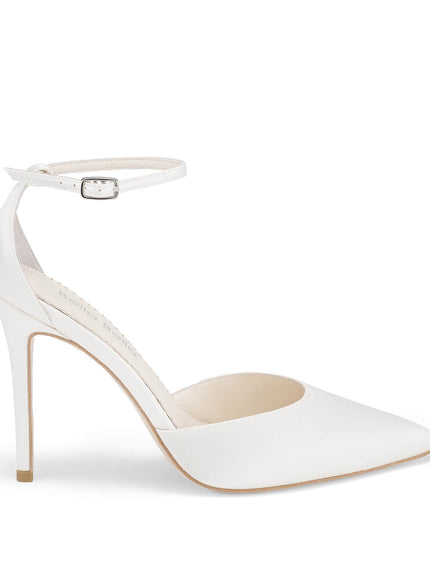 Bella Belle Nova Ivory Silk Ankle Strap Heels