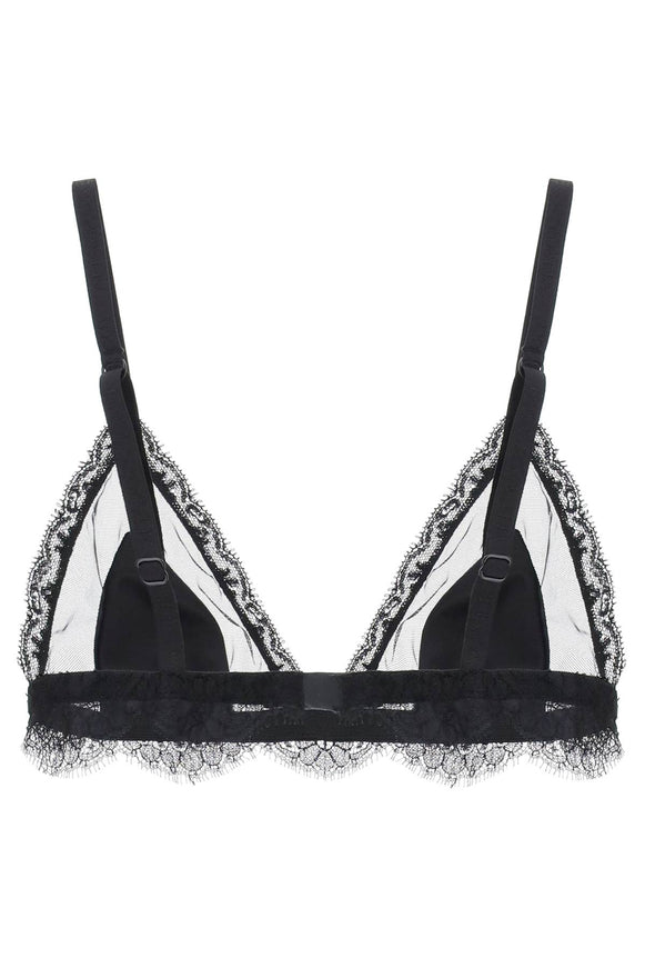 Dolce & Gabbana triangle satin and lace bra