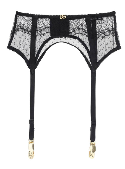 Dolce & Gabbana lace garter belt with logo