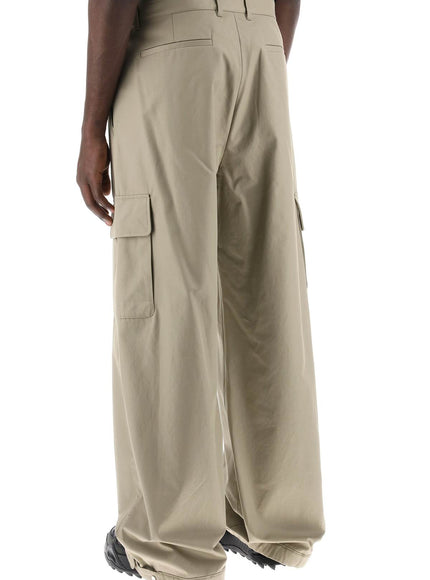 Off-White wide-legged cargo pants with ample leg