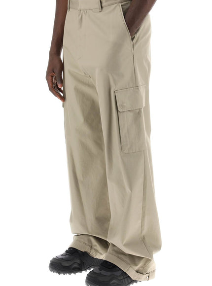 Off-White wide-legged cargo pants with ample leg