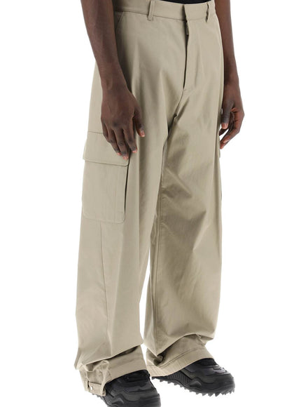 Off-White wide-legged cargo pants with ample leg