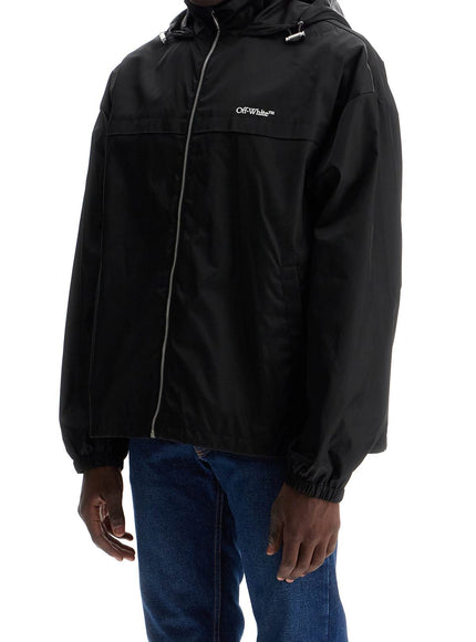 Off-White boxy windbreaker jacket with hood