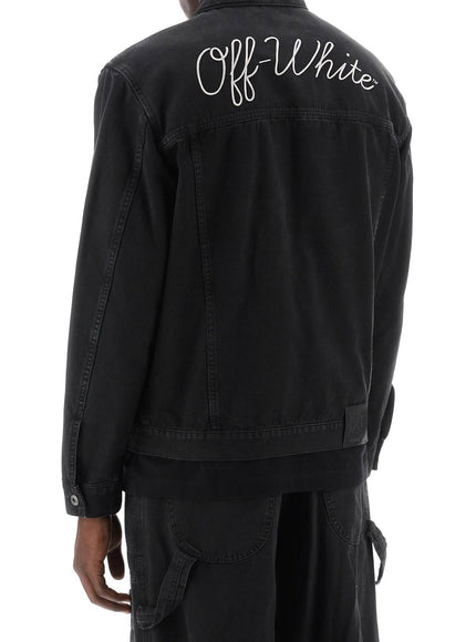 Off-White canvas jacket with logo embroidery