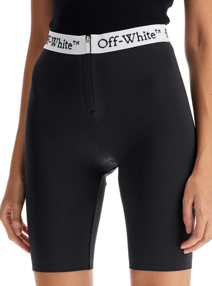 Off-White lycra logo band shorts