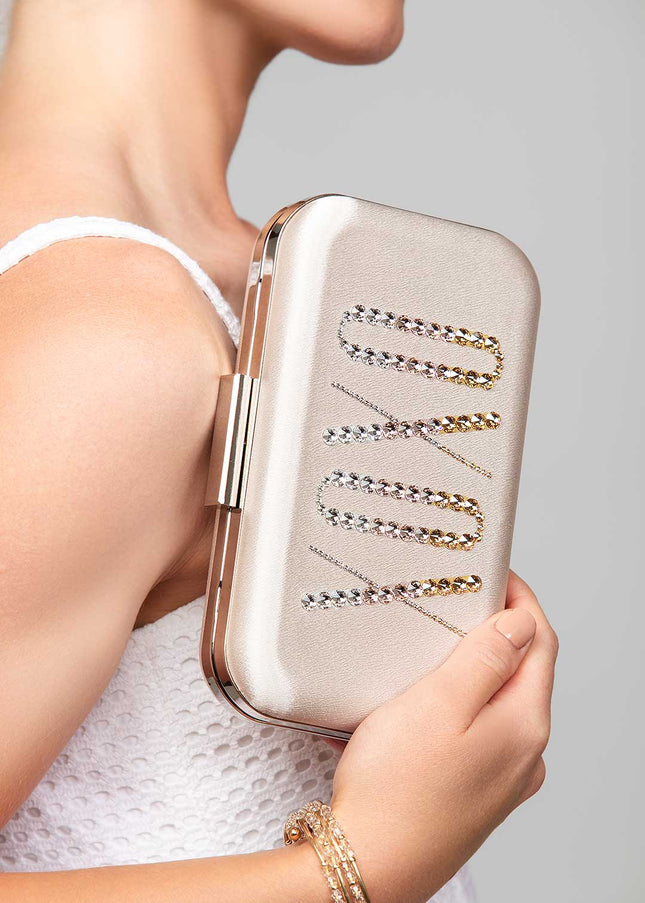 Ariel Taub Obsession XOXO Crystal Clutch