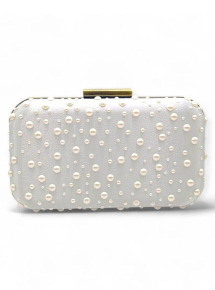 Octavia Pearl Polka Dot Clutch