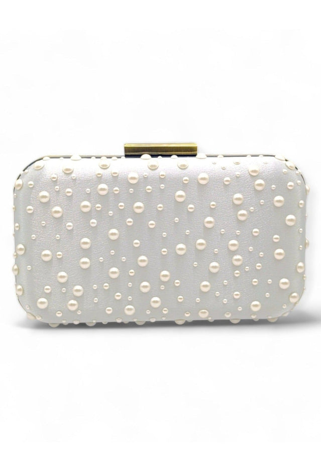 Octavia Pearl Polka Dot Clutch