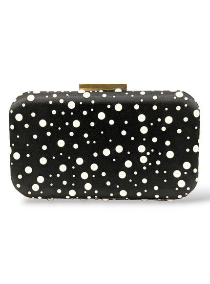 Ariel Taub Octavia Pearl Polka Dot Clutch
