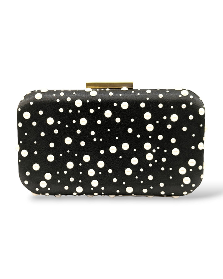 Ariel Taub Octavia Pearl Polka Dot Clutch