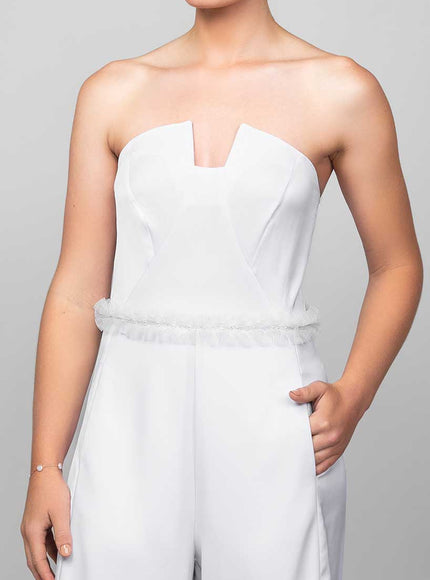 Odette Ruffle Crystal and Pearl Belt