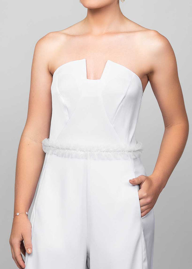 Odette Ruffle Crystal and Pearl Belt