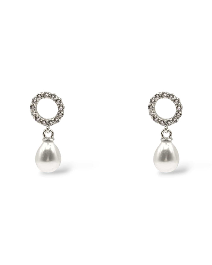 Olive Small Pearl Drop Earrings