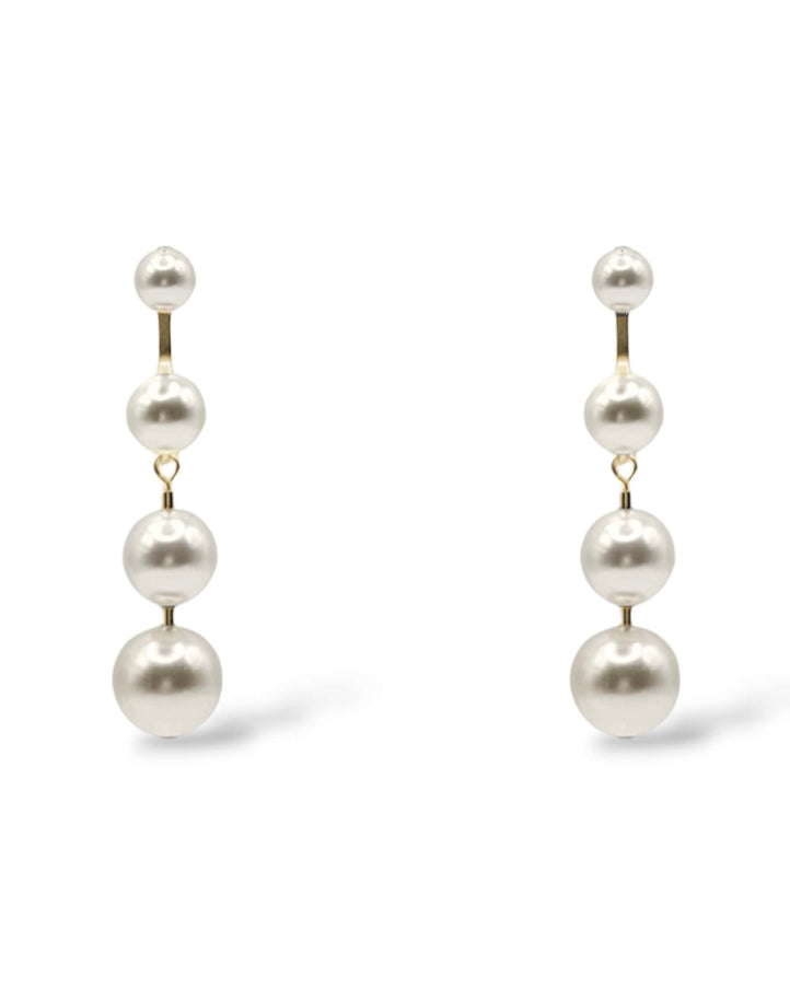 Omega Large Pearl Drop Earrings