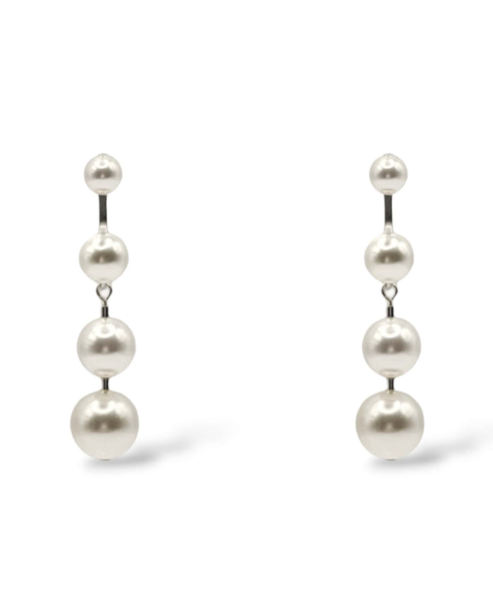 Omega Large Pearl Drop Earrings