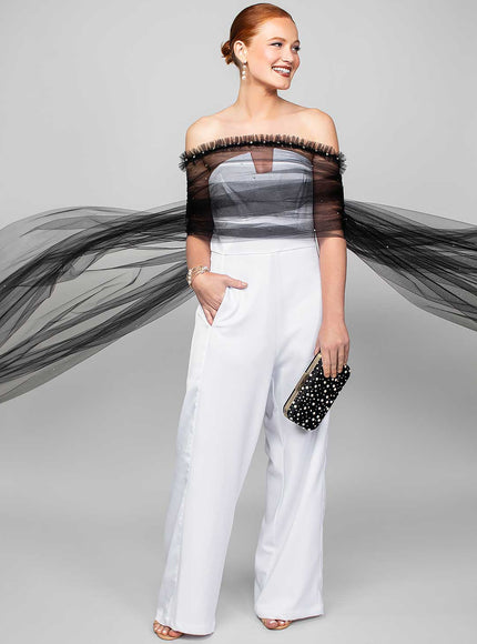 Ariel Taub Octavia Pearl Polka Dot Clutch