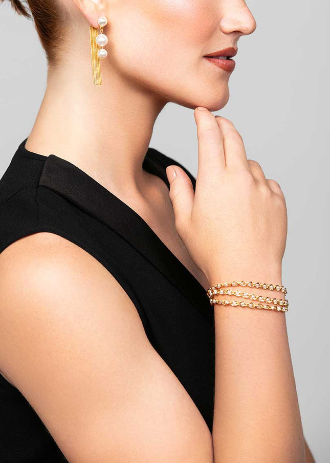 Olivia Wide Pearl Bracelet