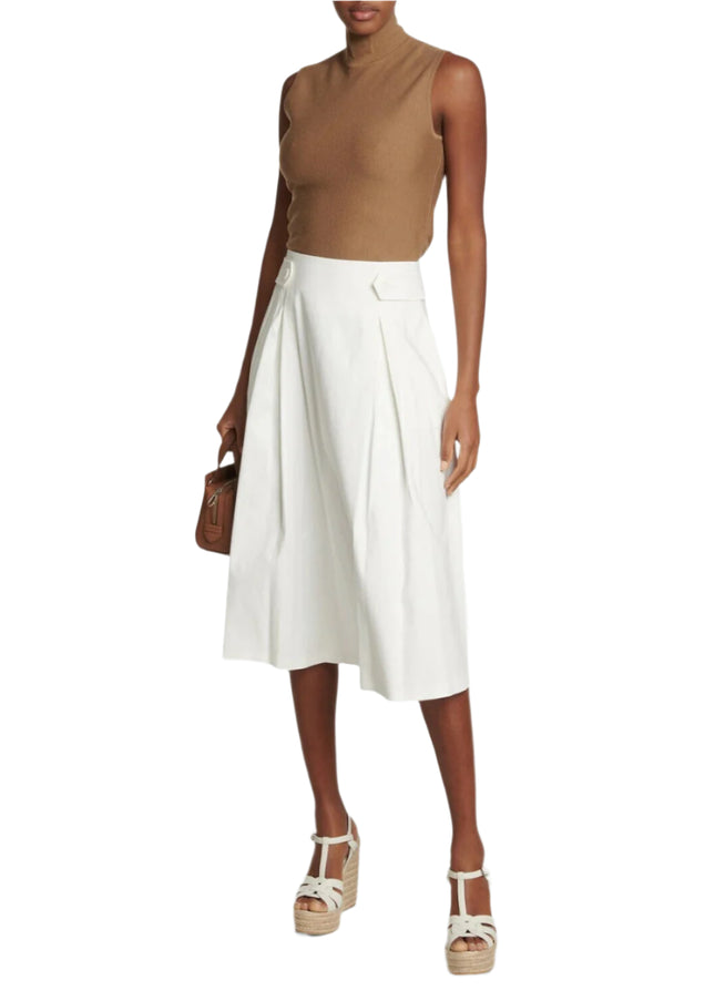 Max Mara Toledo Cotton-Blend Midi Skirt