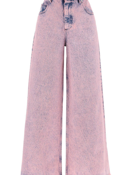 Marni wide leg jeans in overdyed denim