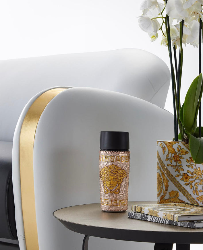 Versace Crystal Embellished-Medusa Travel Mug