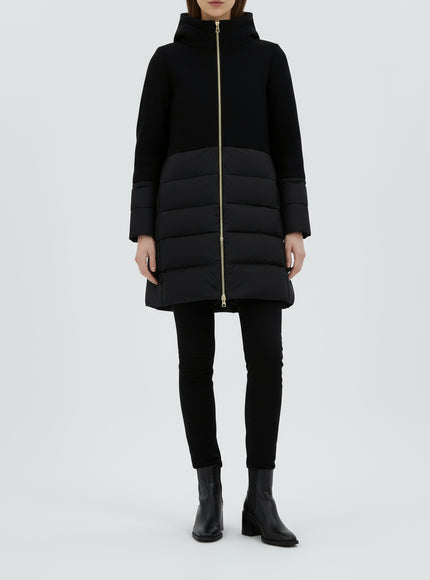 Herno Diagonal Wool and Nuage Parka