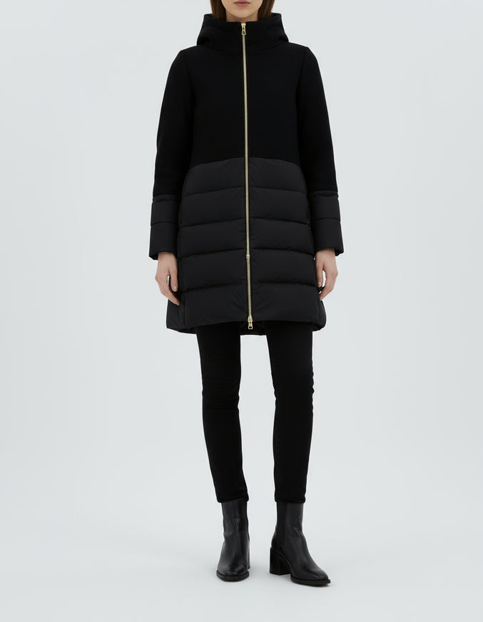 Herno Diagonal Wool and Nuage Parka