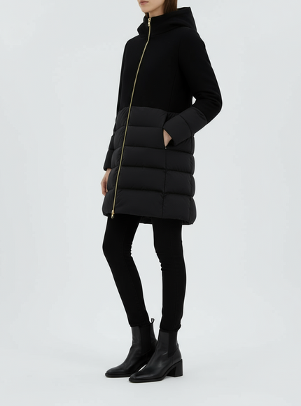 Herno Diagonal Wool and Nuage Parka