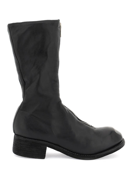 Guidi Front Zip Leather Boots