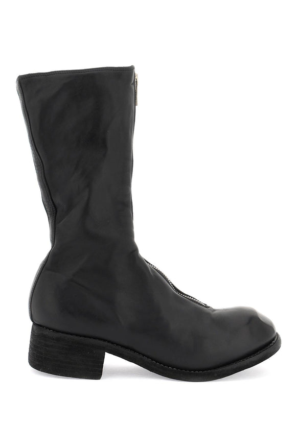 Guidi Front Zip Leather Boots