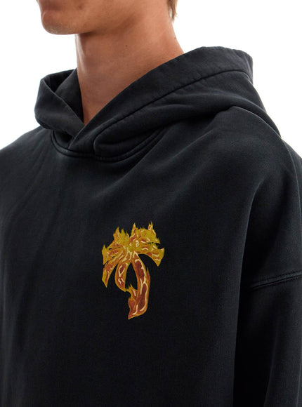 Palm Angels 'burning palm oversized hoodie with hood'